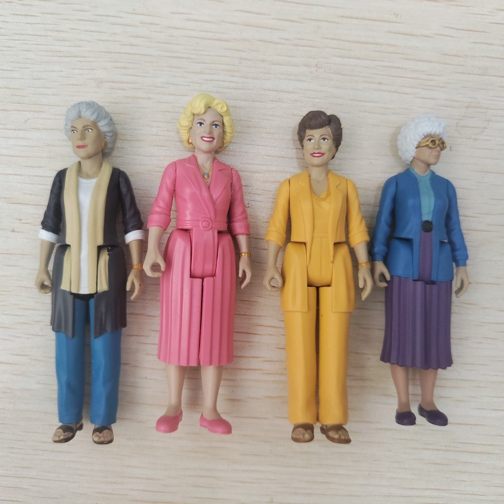 Lot of 4pcs 3.75″ Golden Girls Retro Action Figures Dorothy Rose Blanche Sophia