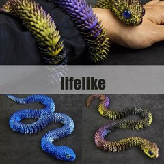 3D Printed Snake 24 inch Viper Snake Flexible Snake Fidget Toys Desk Decor Gifts