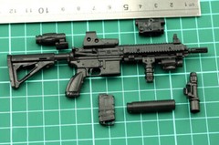 1:6 Scale Model Assembly Assault rifle Gun 4D HK416 Fit For 12″ US SELLER~