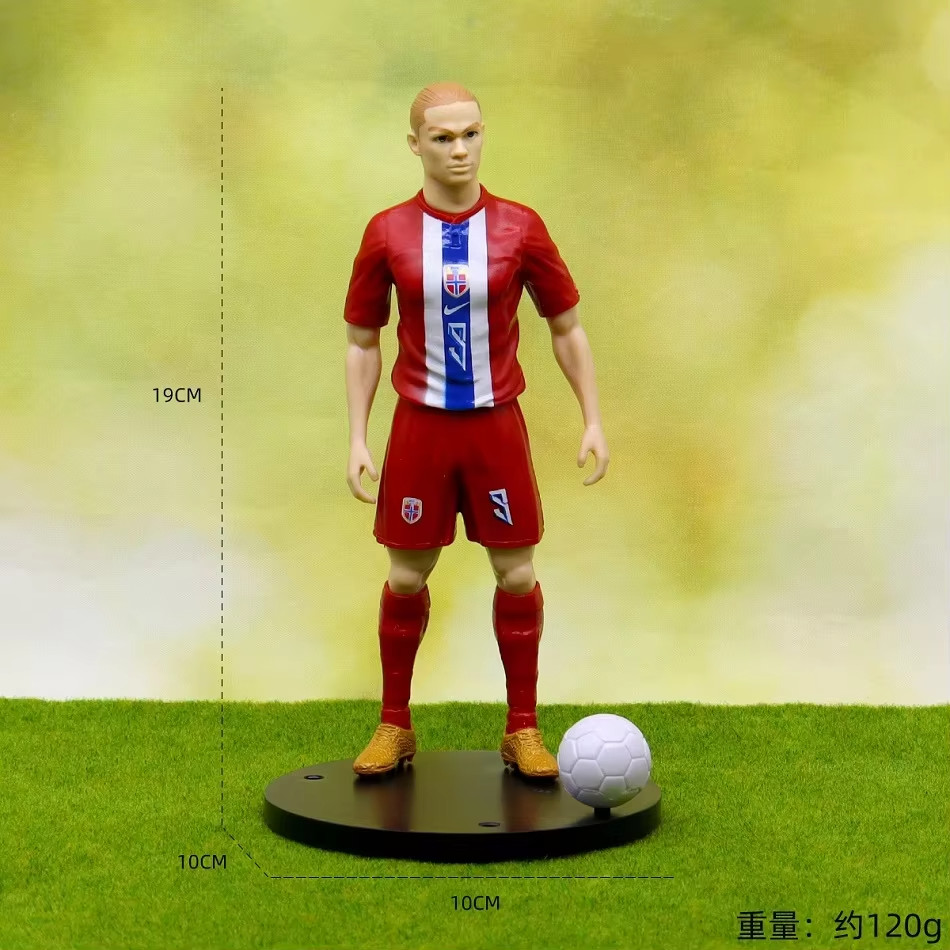 Football Star 18cm PVC Figure Soccer Player Desk Erling Haaland