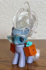 My Little Pony SILVER SPOON G4 3″ Brushable, Replacement Blue Glasses, Refurbish