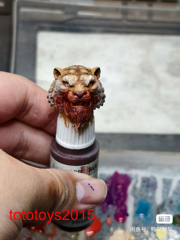 1:6 1:12 1:18 Head Sculpt King Tiger Monster For 12″ 6″ 3.75″ Action Figure Toy