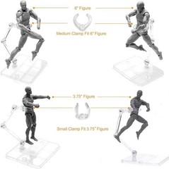 Adjustable Display Stand For 6″ Action Figure Clear Plastic Holder 1/4/5/8/10/12
