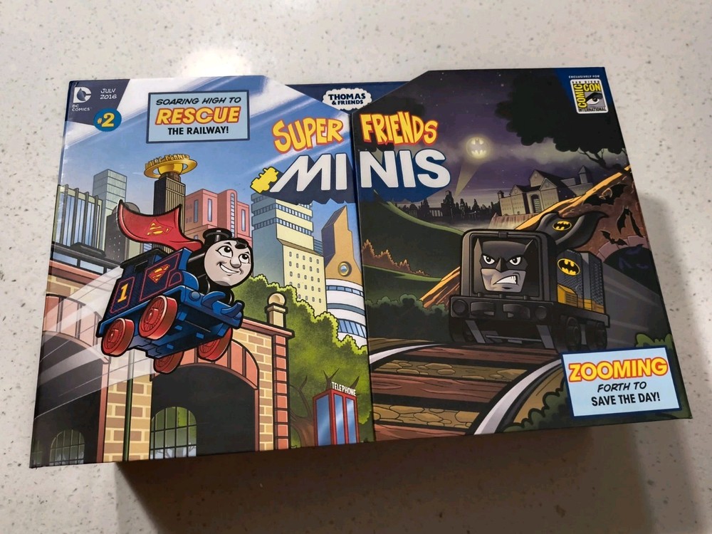 SDCC 2016 Thomas the Tank Engine DC Super Friends Minis Superman and Batman NEW