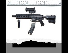 1/12 Scale Weapon – ASSAULT RIFLE F06R with SCOPE, GRIP & AMMO CLIP Fodder