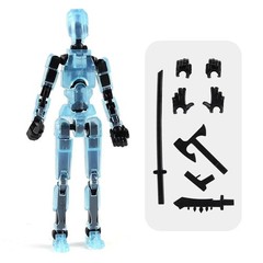 DIY Luminous T13 Robot Movable Joint 3D Printed Action Figure Kids Gift