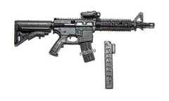 1/12 Scale Weapon – M4 ASSAULT RIFLE WITH LASER SITE & 2 AMMO CLIPS Fodder