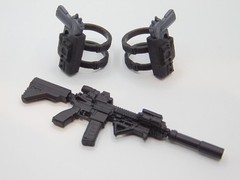 1:12 Scale Tactical Load-Out Assault Custom Weapons & Accessories Set for 6″ Fig