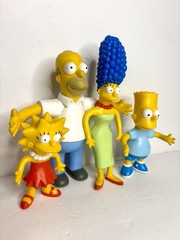 Vintage 1990 The Simpsons Jesco Bendable PVC Figures Lot – BART LISA HOMER MARGE