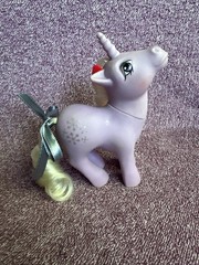 My Little Pony G1 – Powder – 1980s Snowflake Unicorn Pony! Flawed!