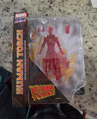 Marvel Select Human Torch Fantastic Four Figure Alt Hands Flame Effect