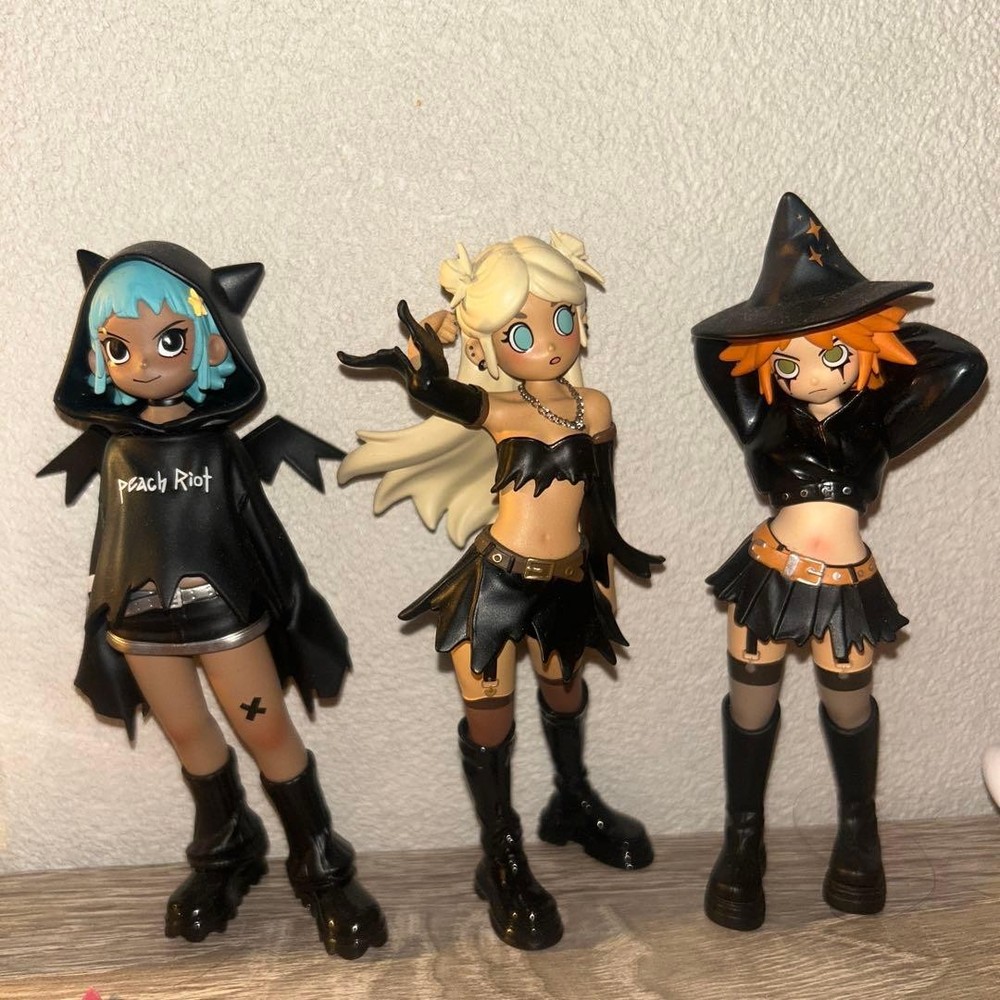 POPMART Peach Riot Witchy Punk Figures Vinyl Toy Gigi Poppy Frankie Witch Style