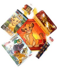 Lion King Gift Set Disney Tote Stickers Crayons Color Book 6 Piece Pack NEW