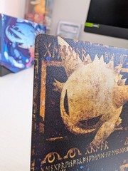 Gengar Black Gold Metal Collector Card Textured Unofficial Display