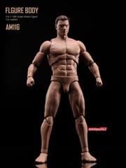 In STOCK 1:12 Flexible Male Joint Suntan Figure Body Head Doll Model Action Toy