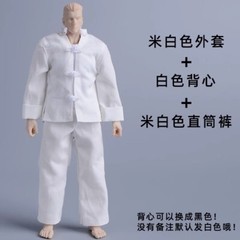1/12 Chinese Kung Fu Monk Fighting Suit Clothes For 6″ Male Action Figure Body
