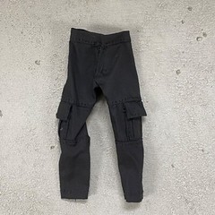 SU-CG-BLK: 1/12 Black Cargo Pants for 6″ Muscular Body