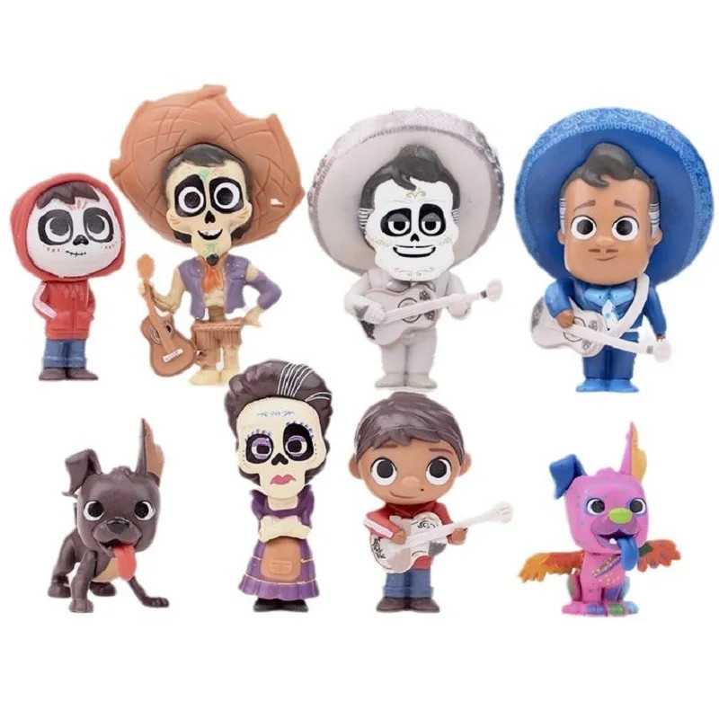 HOT 8pcs/set Movie Pixars COCO Cute Character Figure Model Toys