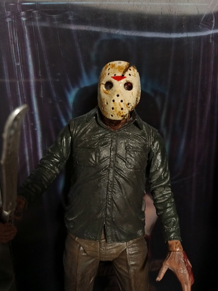 Custom NECA accessories Jason Voorhees Resin PRE UBER mask. !MASK ONLY! +Machete