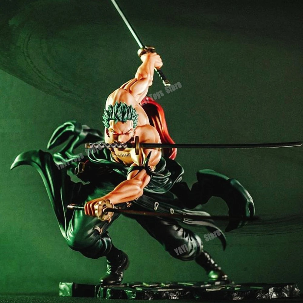 Hot One Piece 10cm GK Roronoa Zoro Three-blade Action Figure Collection Toy