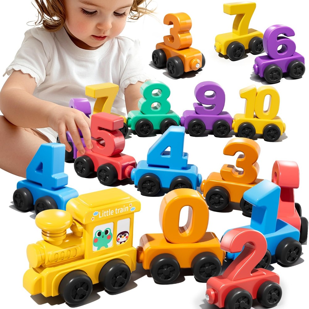 Magnet Number Train Set for Toddlers 3-4 Years Old – Counting , Color Sorting…