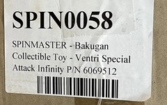 Super Rare Bakugan Ventri Gold Special Attack 1/3000 Gold (Contains Real Gold!)