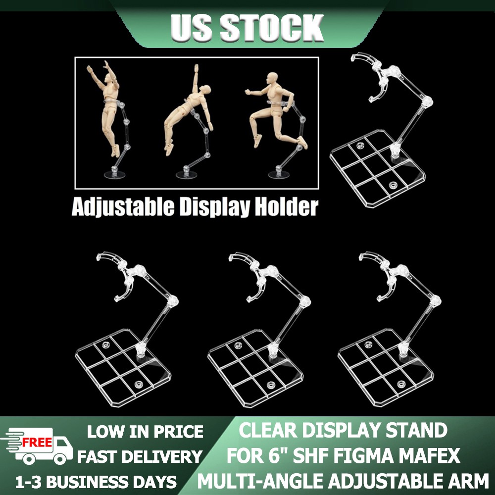 Universal Clear Action Figure Stand For 1/144 1/100 6″ Toy Display Support Hold