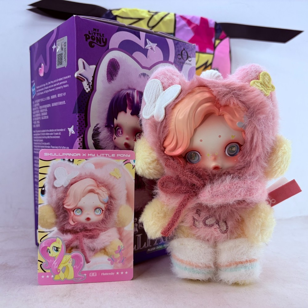POP MART x Skullpanda My Little Pony Series Plush Doll Figure – Fluttershy