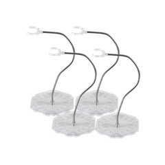 4PCS Clear Action Figure Stand Action Display Holder Metal Support Arm