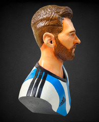 Fanart figure Lionel Messi airbrush painted bust Adult 17+