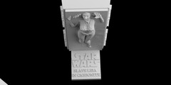 3D Printed Star Wars Princess Leia In Carbonite Statue