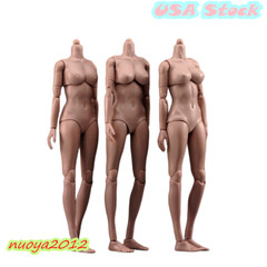 1/6 TQ0516 Female Pale Large Breast Action Figure Body Half-Seamless 12in Model