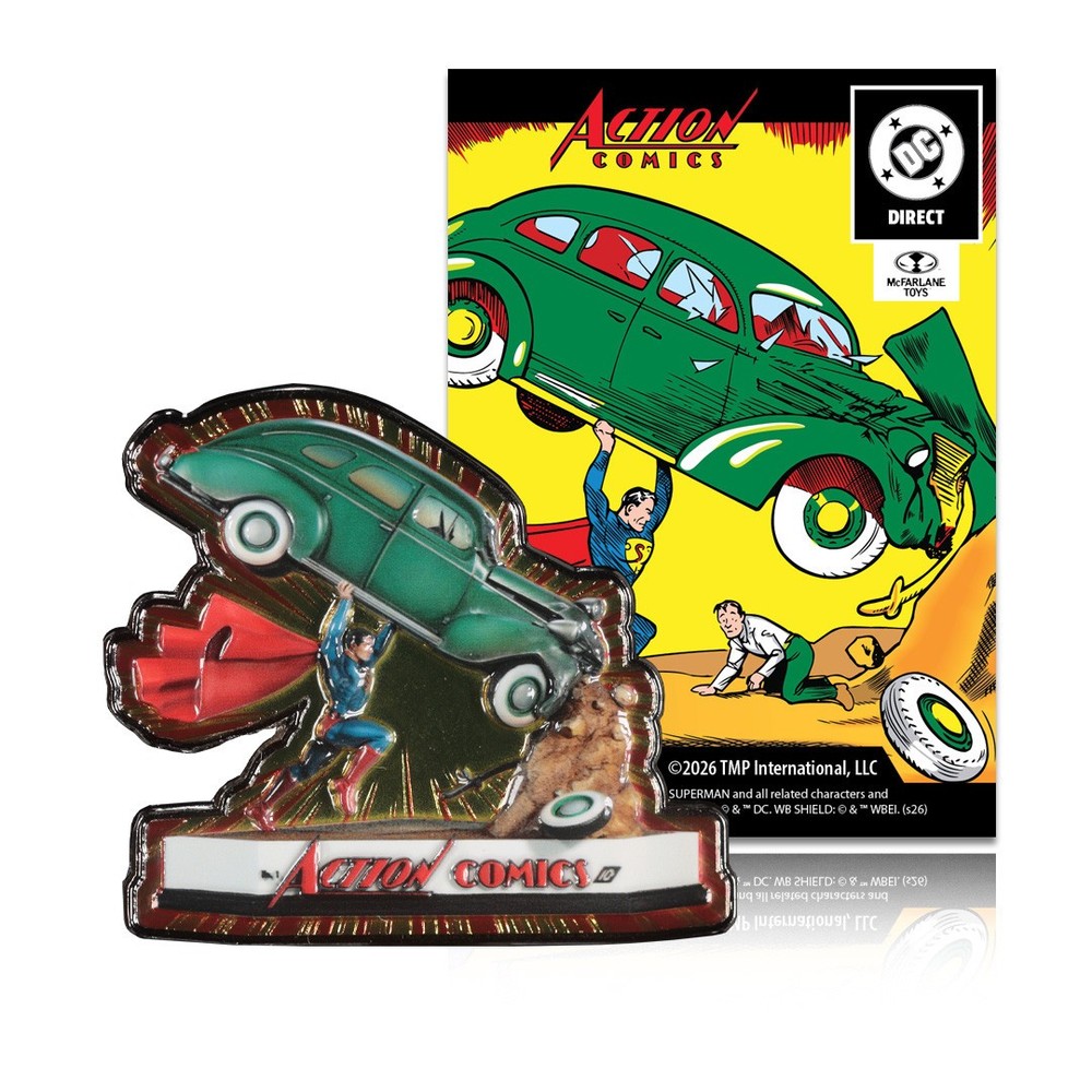 Superman Action Comics #1 McFarlane Toys Statue 3D Metal Pin