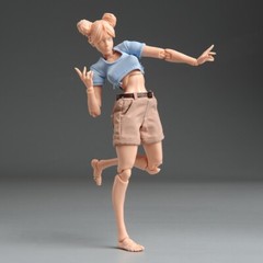 Romankey X COWL 1/12 Soldier Action Figure 6in Girl Suntan Skin Joint Body Model
