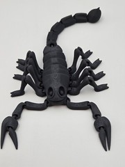 3D Printed Scorpion, Realistic Articulated & Flexible Joints, PLA, 9″, Black