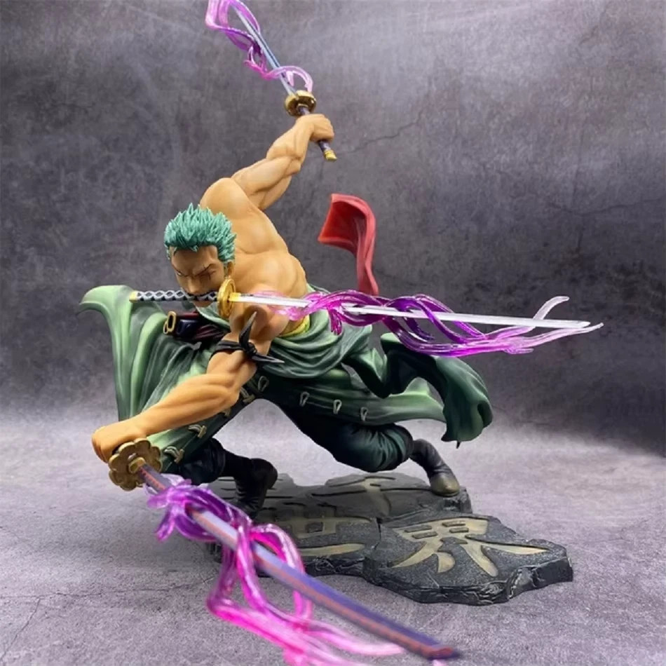 New Hot One Piece Roronoa Zoro 10cm Anime Figure GK Three-blade Sa maximum Mang