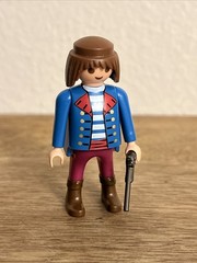 Playmobil Sailor W/ Gun & Blue Jacket 3”!Figure Geobra 2000 Abs Plastic Toy