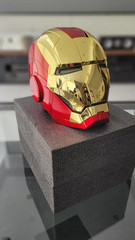 Iron Man Gold MK5 Helmet Electronic Voice Activated Open&Close Mask Autoking