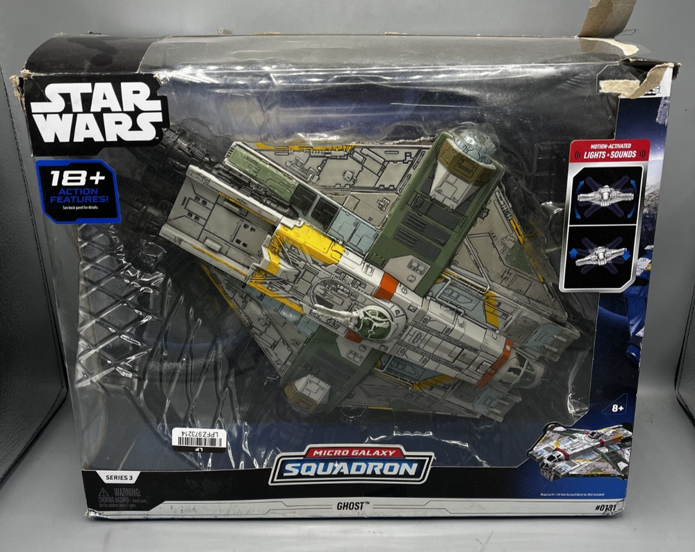 Star Wars Micro Galaxy Squadron Ghost Jazwares 0131 Disney Toy NEW Damaged Box