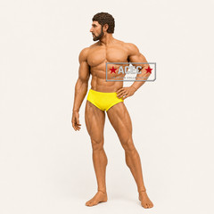 Custom Uncensored PHICEN 1/6 Beard 12″ Male Seamless Strong Muscular Figure Set