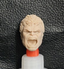 Custom Hulk Head Sculpt Version 2 1/12 1/10 1/6 Unpainted