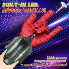 Spider Web Shooter with LED Light – 3.0 Spider Web Launcher Toy, Cool Gadget Web