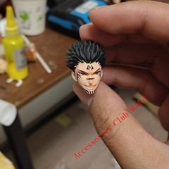 1/12 Jujutsu Kaisen Ryomen Sukuna Head Carving For 6″ Romankey VTOYS Figure Body