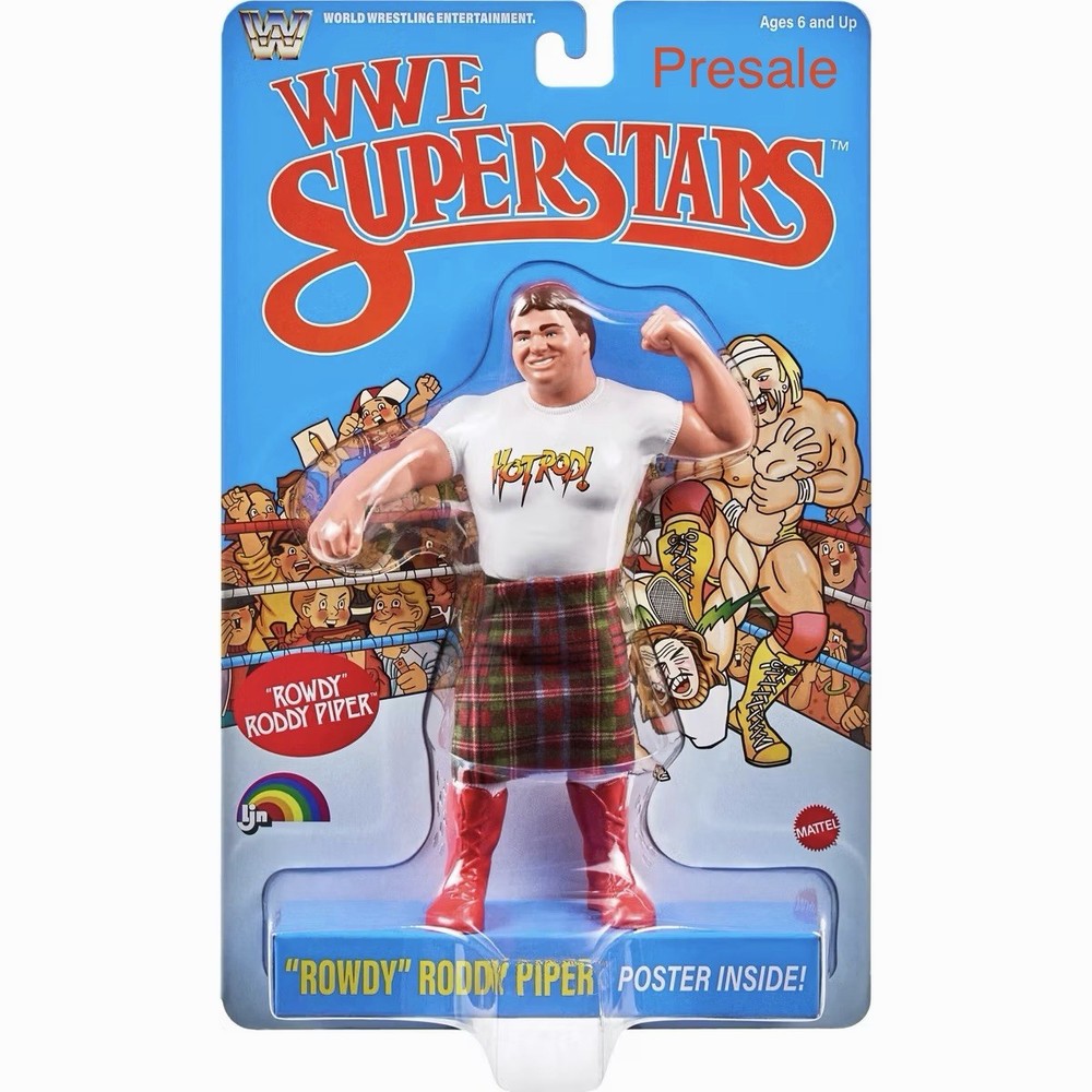 Mattel WWE Superstars LJN Series 2 ROWDY RODDY PIPER 1980’s Retro 8″ – Presale