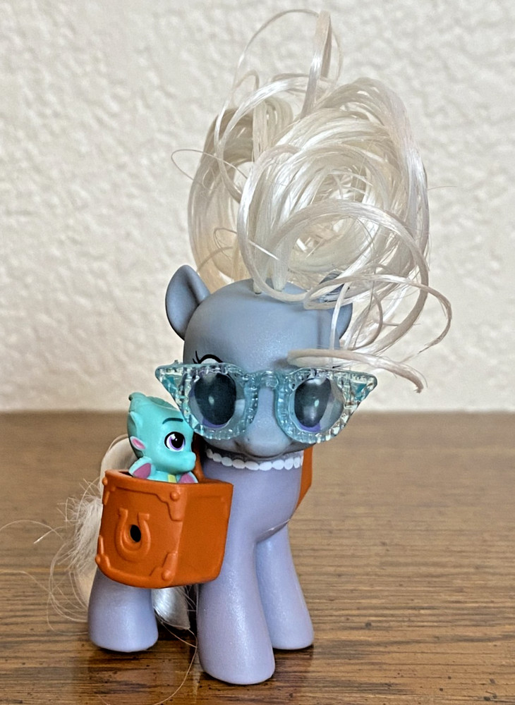 My Little Pony SILVER SPOON G4 3″ Brushable, Replacement Blue Glasses, Refurbish