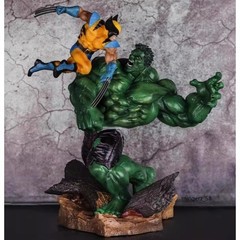 US STOCK Hulk VS. Wolverine 13” Figure Statue Model Toy Collection Gift PVC New