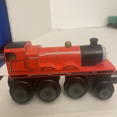 Thomas and Friends Wooden Railway Lot of 2 Trains James Dustins Tender