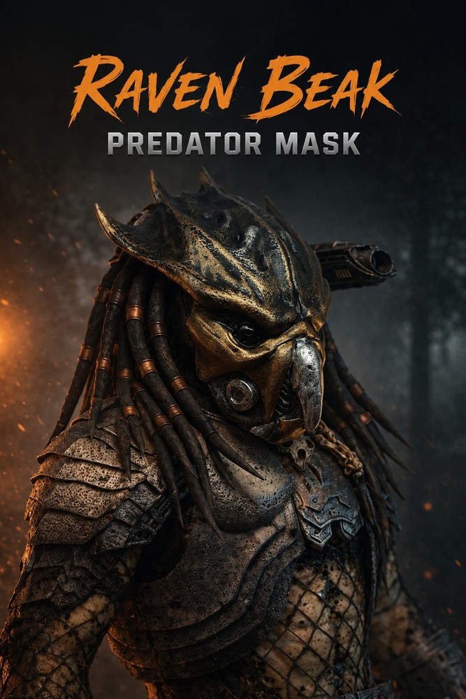 Custom Predator Bio Mask & Accessories Set 1/6 Scale – Raven Beak