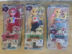 My Little Pony Equestria Girls Doll Lot 2017 Applejack Fluttershy Rainbow Sunset