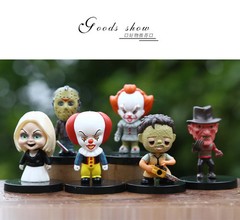 10PCS Horror Character Figure Set PVC Collectible Halloween Toys